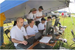 The students operating the ground station
