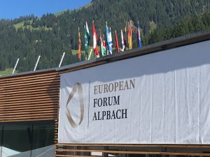 Israeli flag at Alpbach 2016