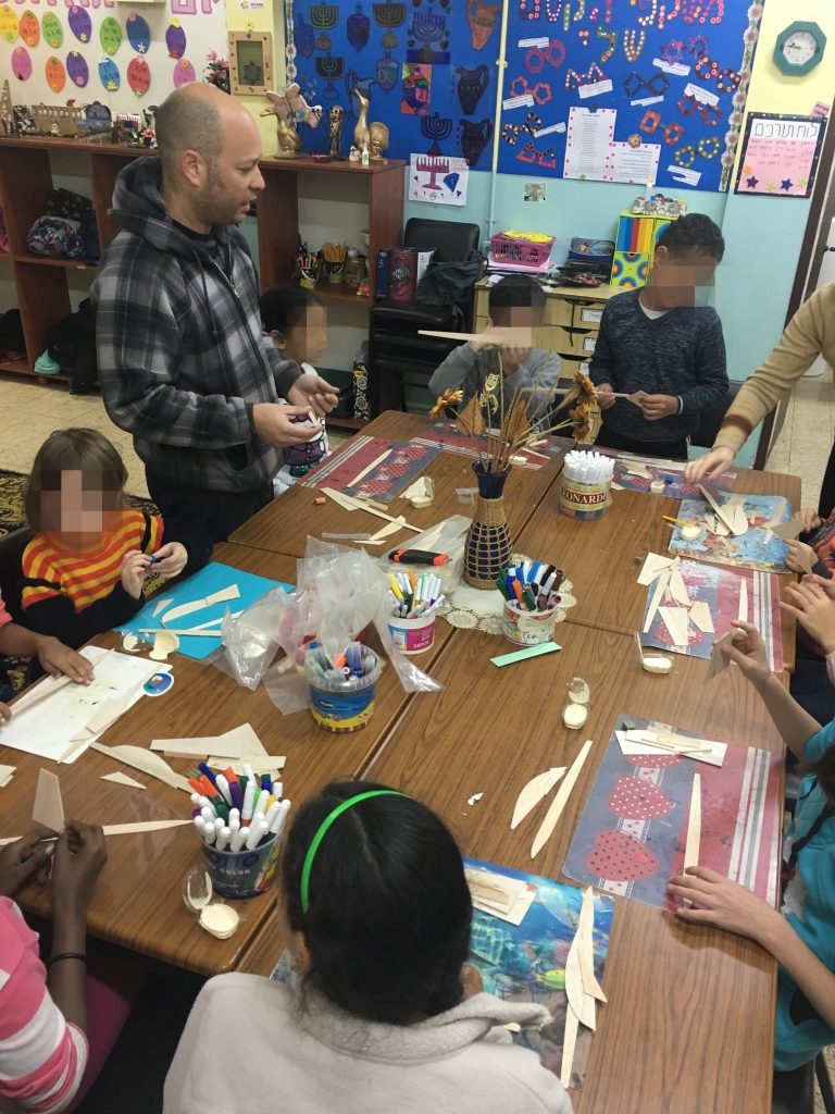 Assembling and decorating airplane models at the “Imbar” after-school child care facility with Dolav Saimon