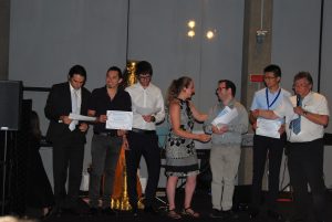 David Castaneda, a Master's student at the faculty, receiving the award for the best student paper in Propulsion at the 2017 European Conference on Aerospace Sciences (EUCASS) in Milan, Italy