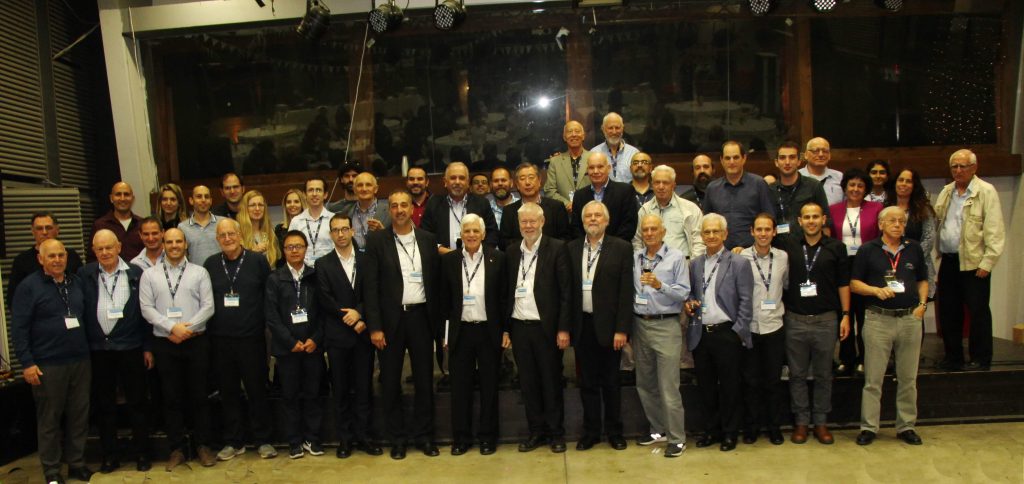 Prof. Emeritus Alon Gany together with colleagues at the dinner ending the conference in his honor